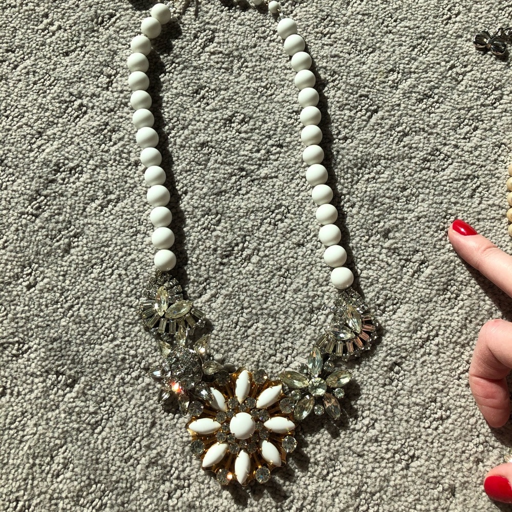 White beaded necklace